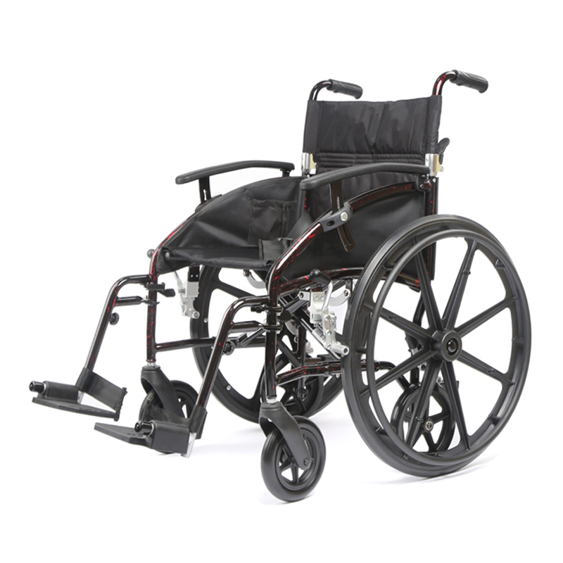 Ελαφριά αναπηρική καρέκλα, αναπηρική καρέκλα αλουμινίου μεταφοράς, καρέκλα μεταφοράς 2 σε 1